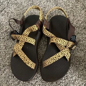 Chaco Yellow and Brown Sandals